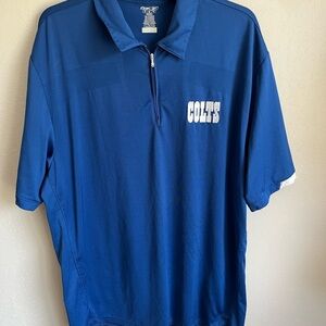 Men’s Blue Reebok Indianapolis Colts Short Sleeve Quarter Zip Pullover Size XL